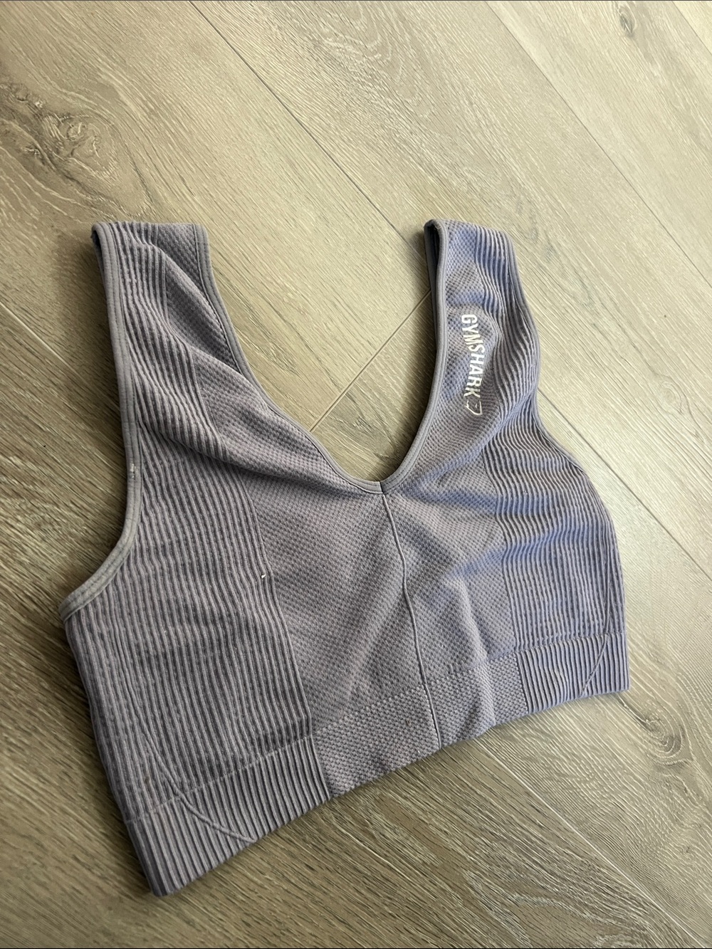 Gymshark Lilac Ribbed Seamless Sports Bra Top